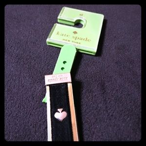 ♠️ Kate Spade Belt, Black Velvet with Gold Trim